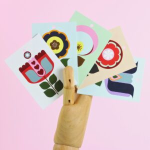 gift tag – blooms in colour series